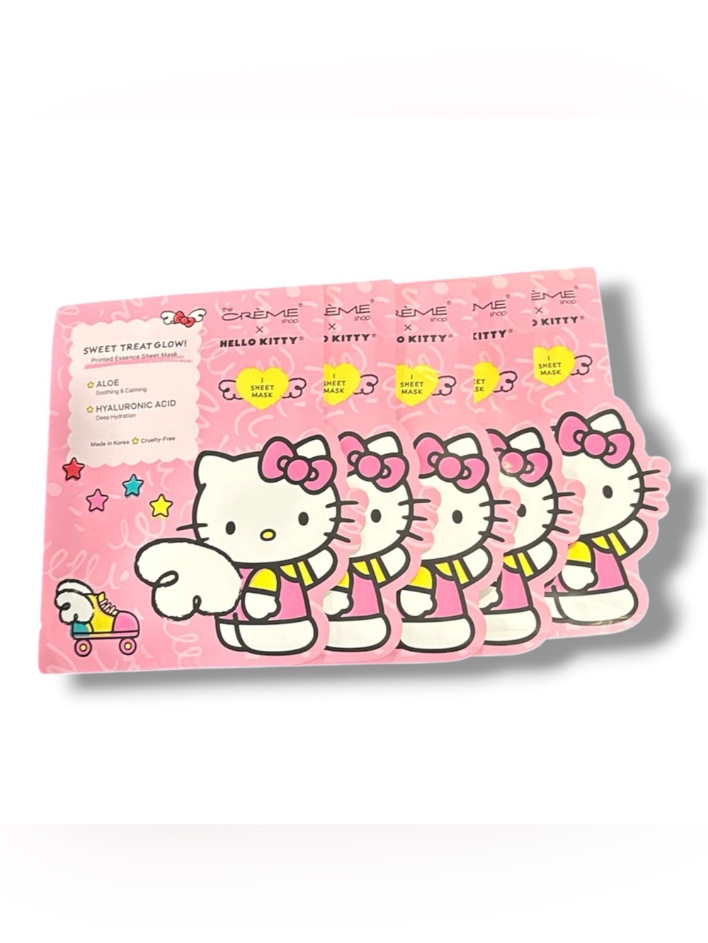 The Creme Shop Hello Kitty Sweet Treat Glow Sheet Mask Pack of 5 - Picture 1 of 4